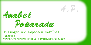 amabel poparadu business card